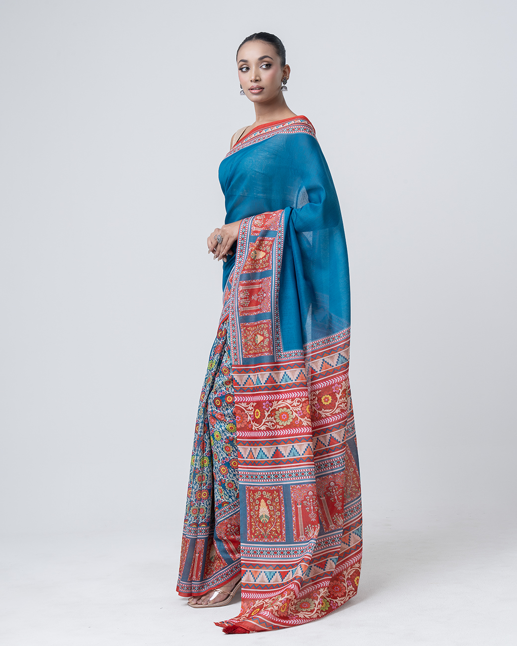 সেমি মসলিন শাড়ি – SS14 - Image 3