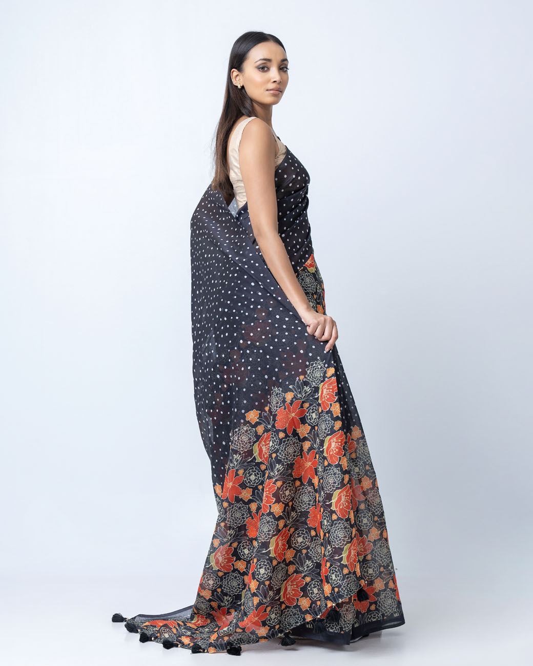 সেমি মসলিন শাড়ি – PS12 - Image 4