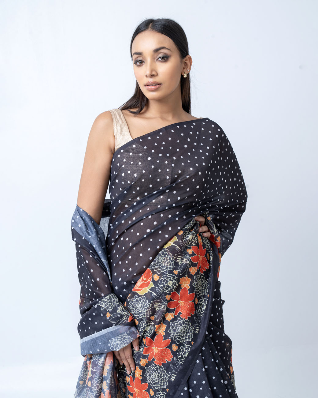 সেমি মসলিন শাড়ি – PS12 - Image 5